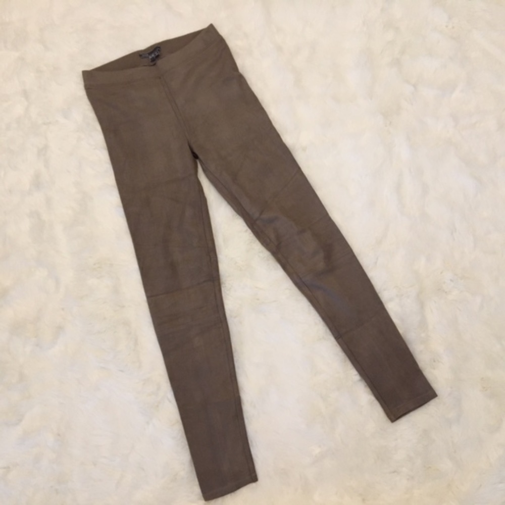 Vince Tan Taupe Brown Faux Suede Leggings Pants